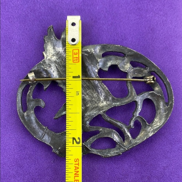 💛 Unique Silver Flamingo Brooch - Picture 3 of 4